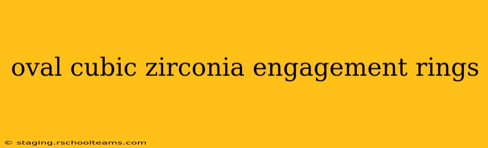 oval cubic zirconia engagement rings