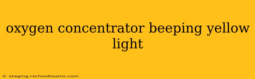 oxygen concentrator beeping yellow light