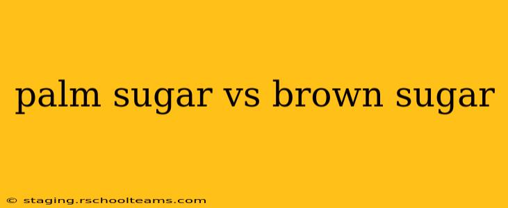 palm sugar vs brown sugar