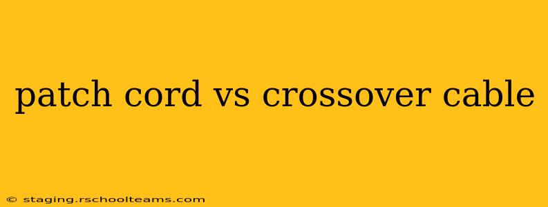patch cord vs crossover cable