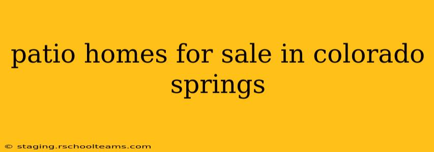 patio homes for sale in colorado springs