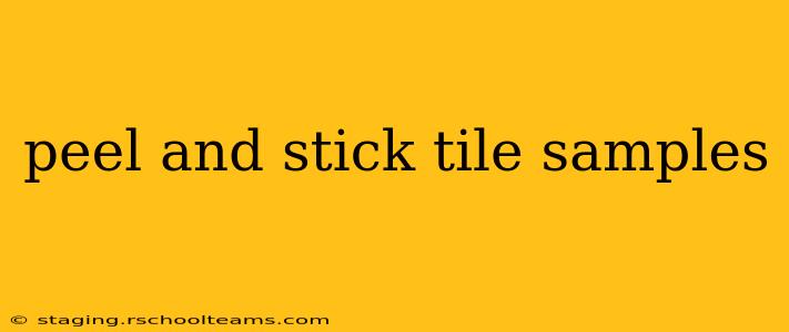 peel and stick tile samples
