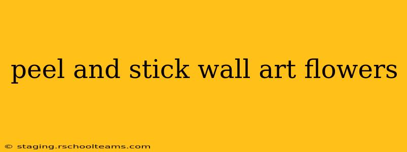 peel and stick wall art flowers
