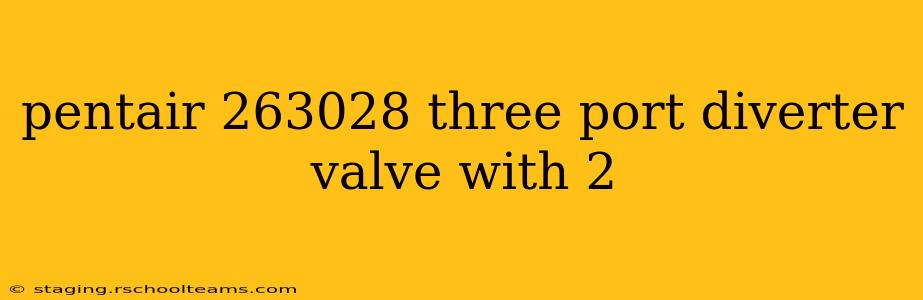 pentair 263028 three port diverter valve with 2