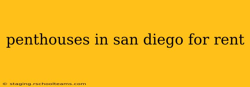 penthouses in san diego for rent