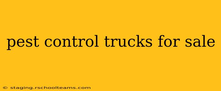 pest control trucks for sale