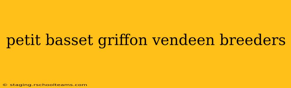 petit basset griffon vendeen breeders