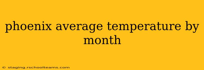 phoenix average temperature by month