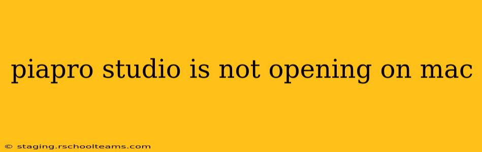 piapro studio is not opening on mac