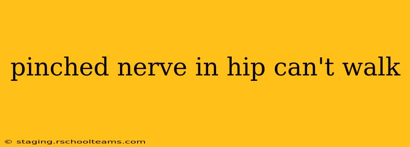 pinched nerve in hip can't walk