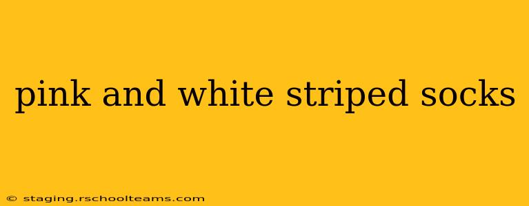 pink and white striped socks
