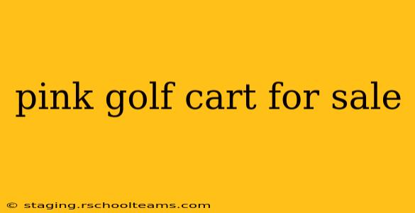 pink golf cart for sale