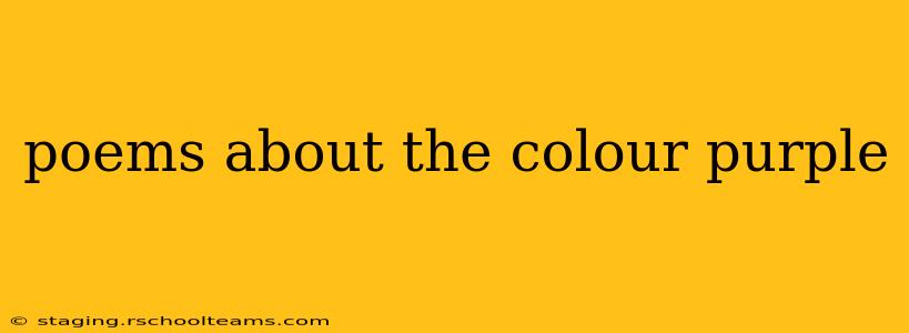 poems about the colour purple