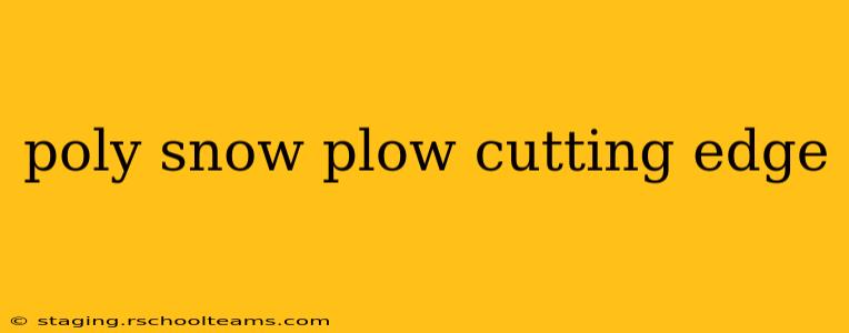 poly snow plow cutting edge
