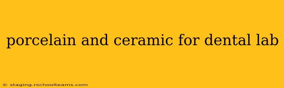 porcelain and ceramic for dental lab