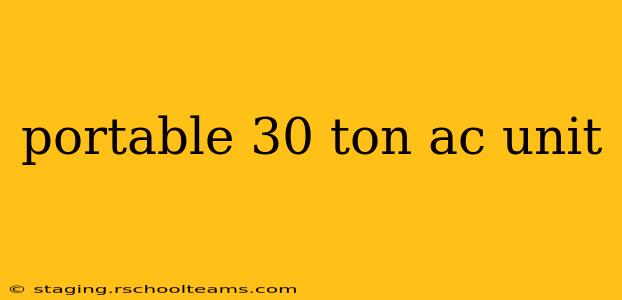 portable 30 ton ac unit