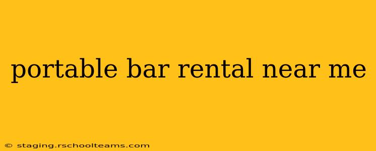portable bar rental near me