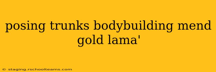 posing trunks bodybuilding mend gold lama'