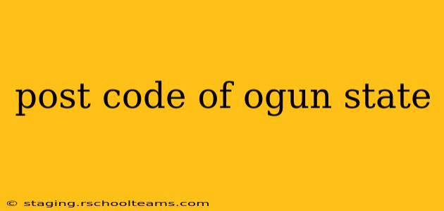 post code of ogun state