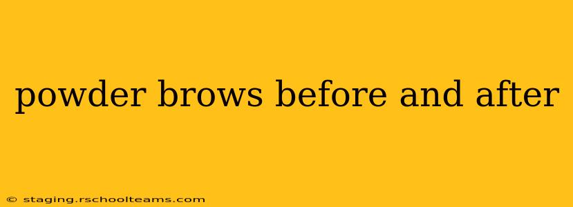 powder brows before and after