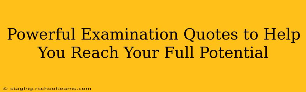 Powerful Examination Quotes to Help You Reach Your Full Potential