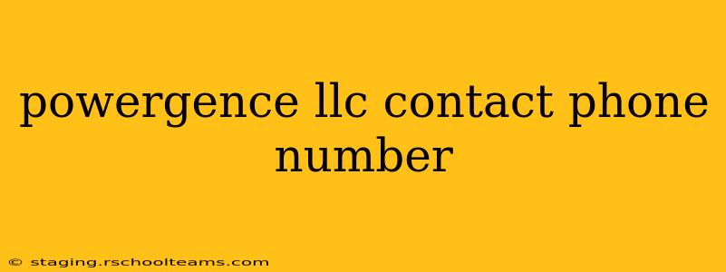 powergence llc contact phone number