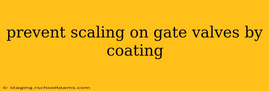 prevent scaling on gate valves by coating