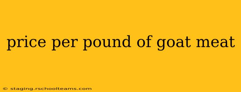 price per pound of goat meat