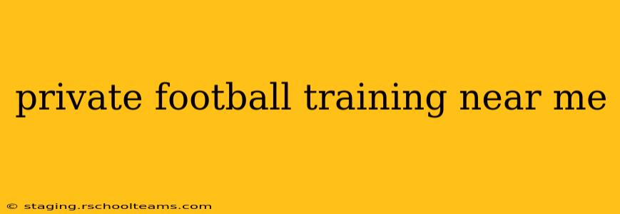 private football training near me