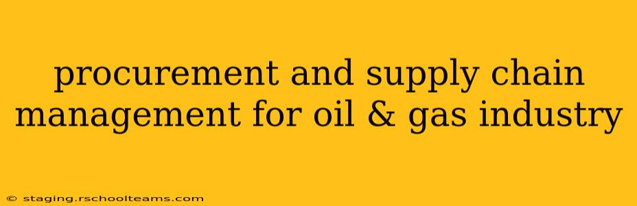 procurement and supply chain management for oil & gas industry