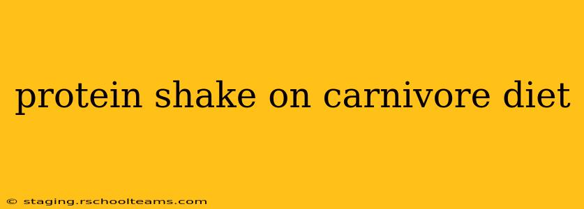 protein shake on carnivore diet