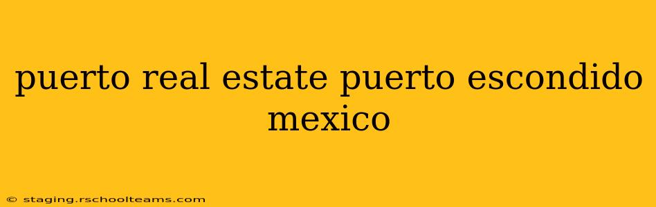 puerto real estate puerto escondido mexico