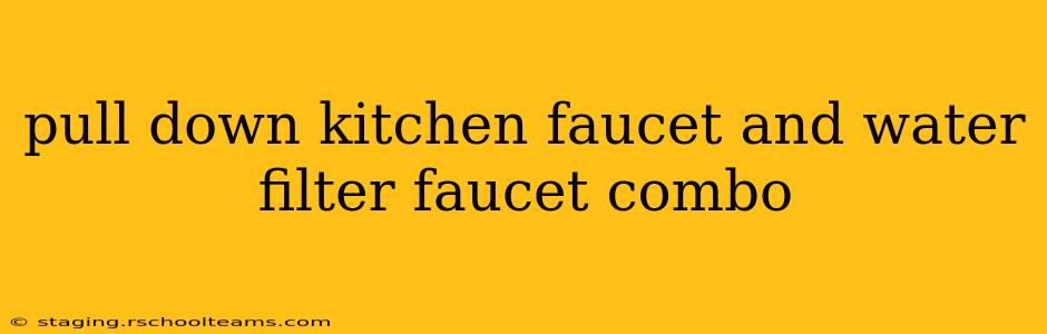 pull down kitchen faucet and water filter faucet combo