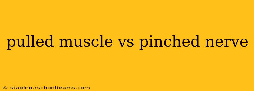pulled muscle vs pinched nerve