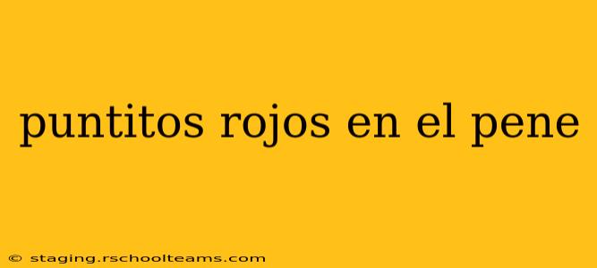 puntitos rojos en el pene