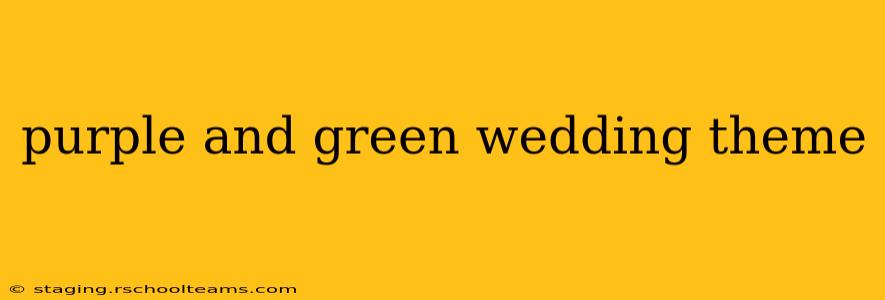purple and green wedding theme