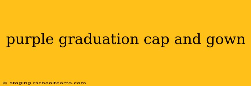 purple graduation cap and gown