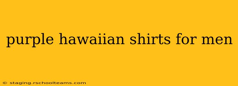 purple hawaiian shirts for men