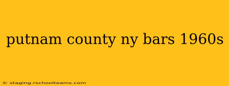 putnam county ny bars 1960s