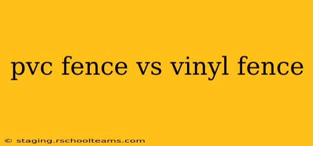 pvc fence vs vinyl fence