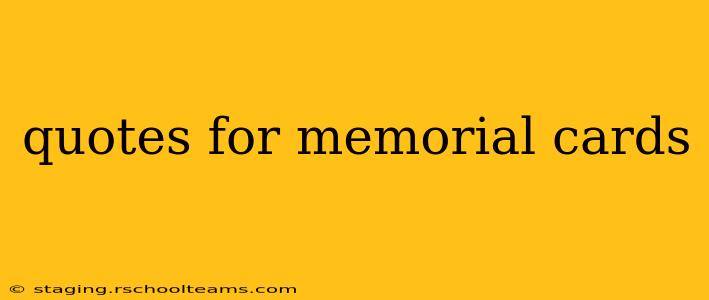 quotes for memorial cards