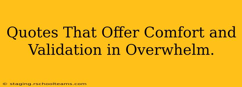 Quotes That Offer Comfort and Validation in Overwhelm.