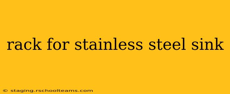 rack for stainless steel sink