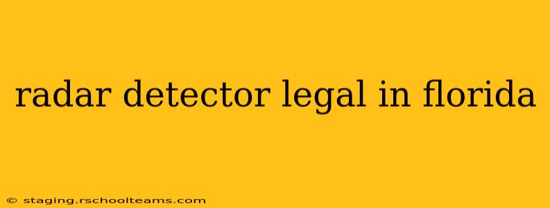radar detector legal in florida