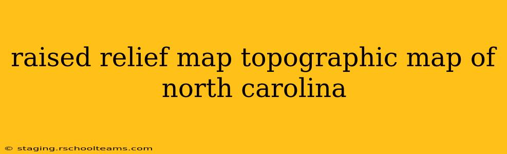 raised relief map topographic map of north carolina