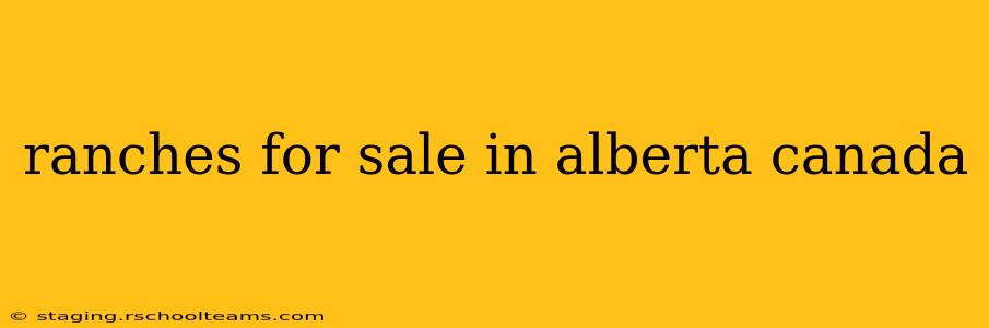 ranches for sale in alberta canada