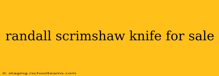 randall scrimshaw knife for sale