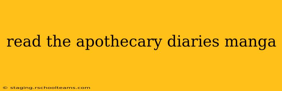 read the apothecary diaries manga
