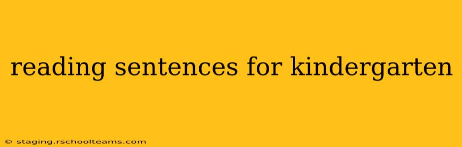 reading sentences for kindergarten