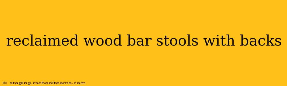 reclaimed wood bar stools with backs